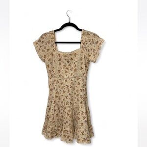 American Eagle Outfitters Floral Cream Dress